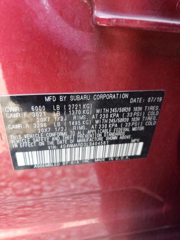 4S4WMARD3L3404581 Subaru Ascent Touring