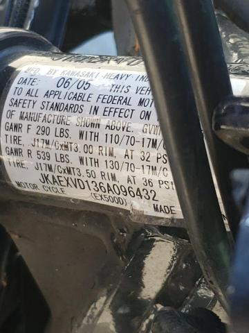 2006 KAWASAKI EX500 D - JKAEXVD136A096432