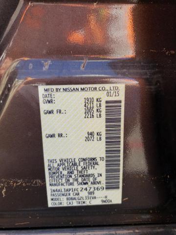 1N4AL3AP1FC247369 Nissan ALTIMA 2.5