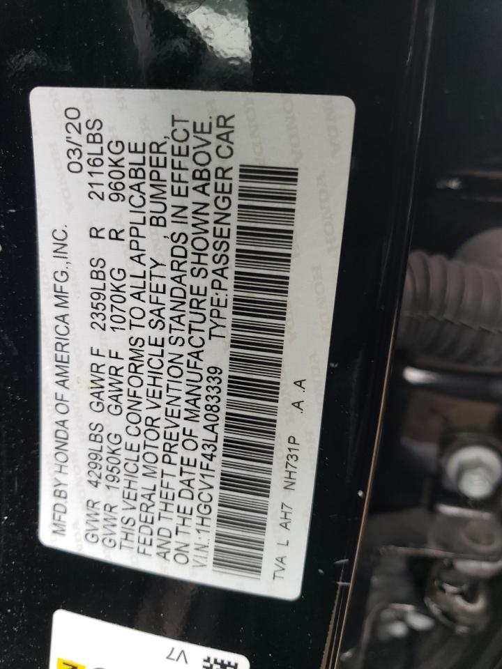 1HGCV1F43LA083339 HONDA ACCORD 2020