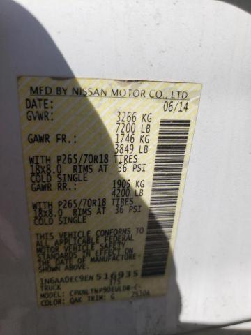 1N6AA0EC9EN516935 Nissan TITAN S