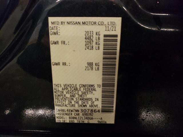 2022 NISSAN ALTIMA SL - 1N4BL4EW7NN307864