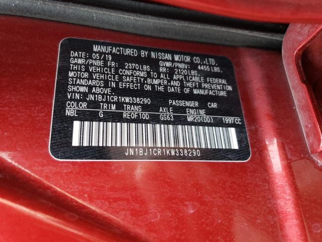 JN1BJ1CR1KW338290 Nissan Rogue Sport S