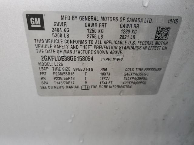 2GKFLUE38G6158054 GMC Terrain Slt