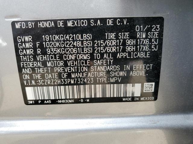 3CZRZ2H33PM732423 Honda HR-V LX