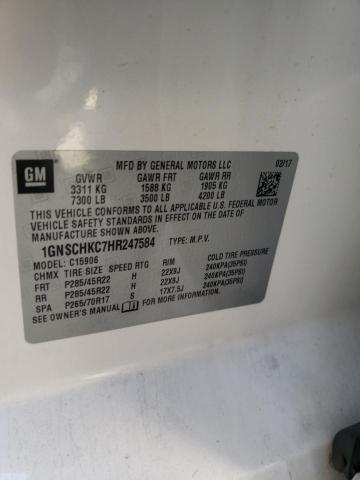 1GNSCHKC7HR247584 Chevrolet Suburban C1500 Lt
