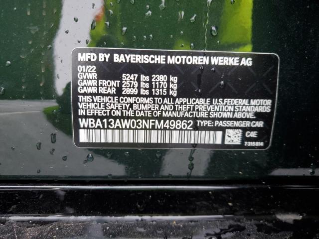 2022 BMW M440XI GRA - WBA13AW03NFM49862
