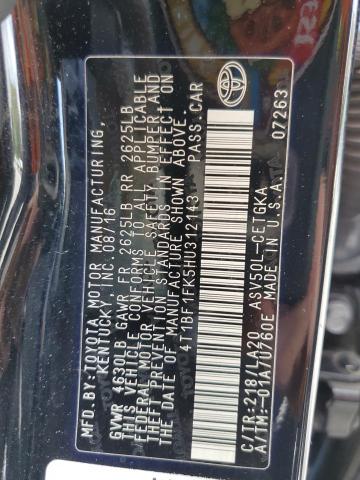 2017 TOYOTA CAMARY 4T1BF1FK5HU312143