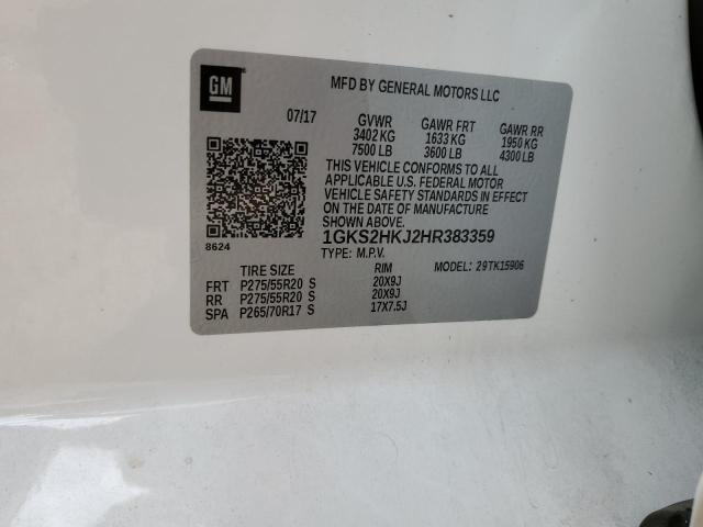 1GKS2HKJ2HR383359 GMC YUKON XL DENALI