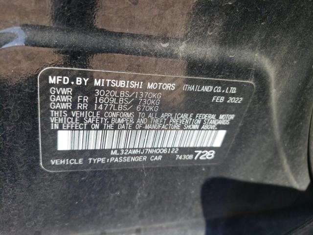ML32AWHJ7NH006122 Mitsubishi MIRAGE SE