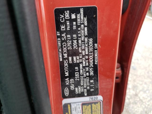 3KPF34AD0LE165066 KIA Forte Gt Line