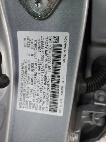 2HGFC2F62KH575015 Honda Civic Lx