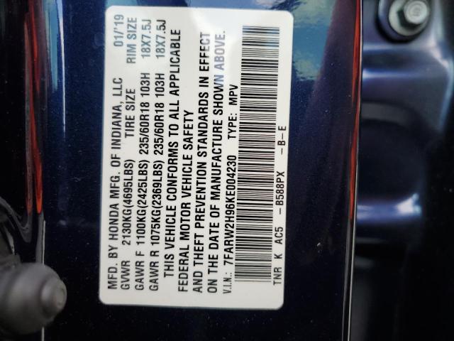 7FARW2H96KE004230 Honda Cr-v Touring