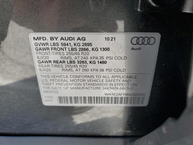 WA1E2AFY6N2025350 2022 AUDI Q5, photo no. 12