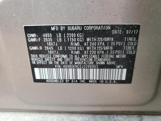 4S4BSENC0J3206952 Subaru Outback 3.6r Limited