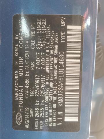 KM8J23A46LU114630 Hyundai TUCSON SE