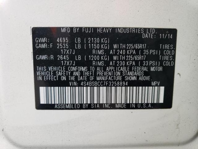 4S4BSBCC7F3258894 Subaru Outback 2.5i Premium