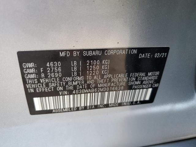 2021 SUBARU LEGACY 4S3BWAB62M3016638