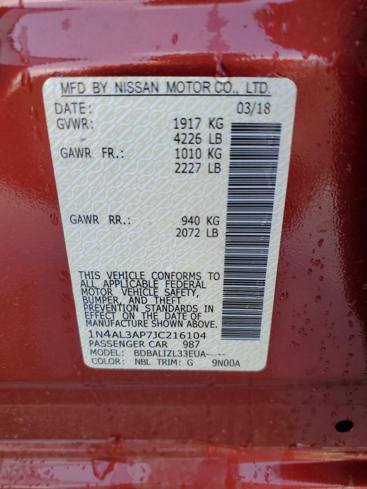 1N4AL3AP7JC216104 NISSAN ALTIMA 2018