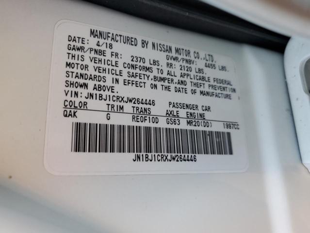 JN1BJ1CRXJW264446 Nissan Rogue Sport S