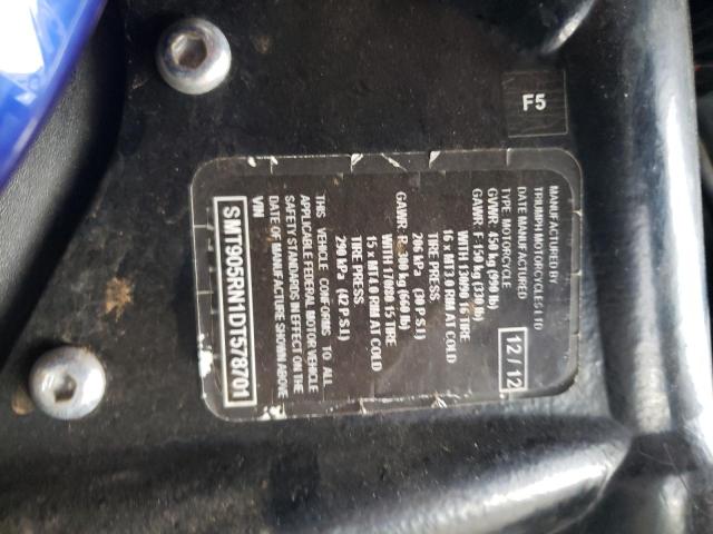 2013 TRIUMPH MOTORCYCLE AMERICA - SMT905RN1DT578701
