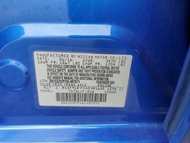 3N1CE2CP1GL407571 Nissan Versa Note S