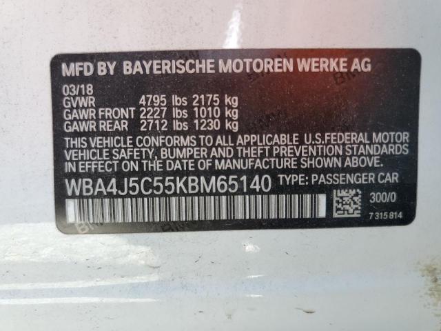 2019 BMW 440I GRAN - WBA4J5C55KBM65140