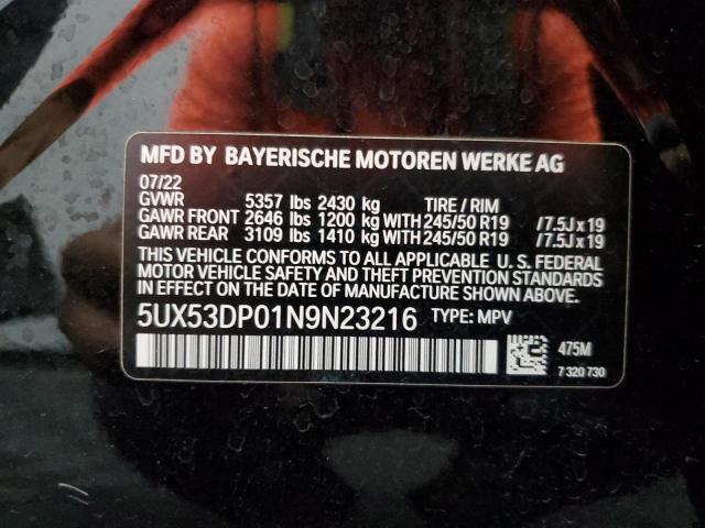 5UX53DP01N9N23216 2022 BMW X3, photo no. 13