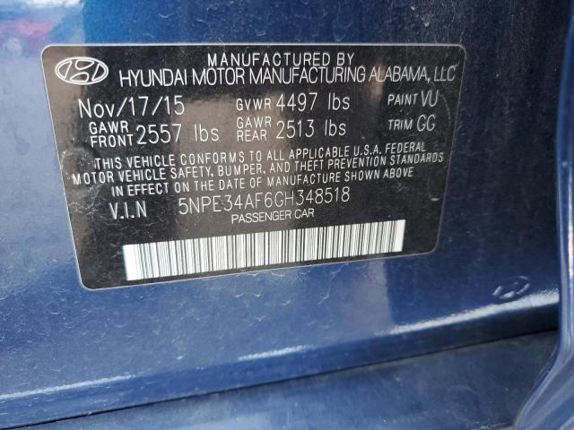 5NPE34AF6GH348518 | 2016 HYUNDAI SONATA SPO