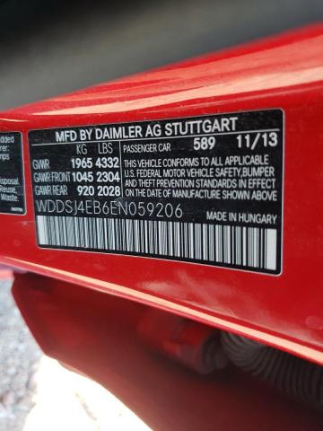 WDDSJ4EB6EN059206 Mercedes-Benz CLA 250