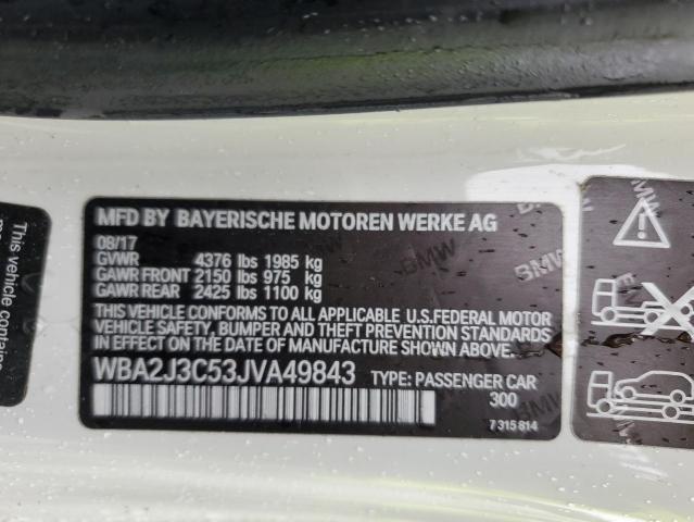 VIN WBA2J3C53JVA49843 2018 BMW 2 Series, 230XI no.12