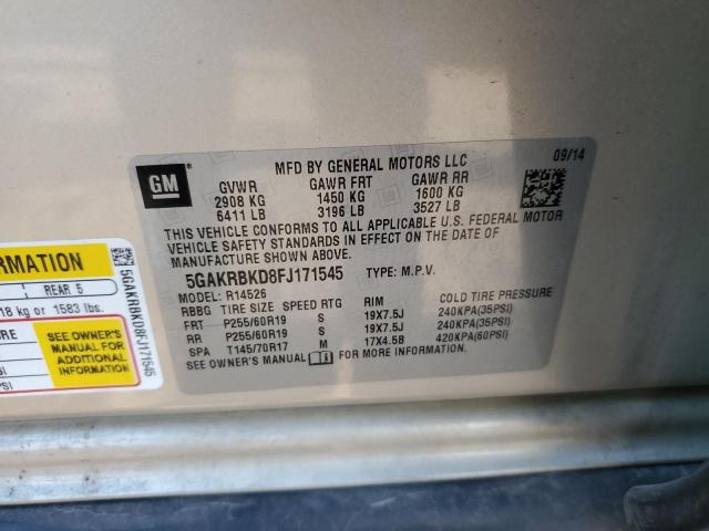 5GAKRBKD8FJ171545 Buick Enclave