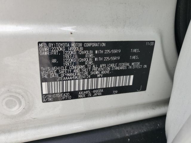 2021 TOYOTA VENZA JTEAAAAH5MJ024124