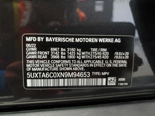 5UXTA6C0XN9M94653 BMW X5 XDRIVE4 13