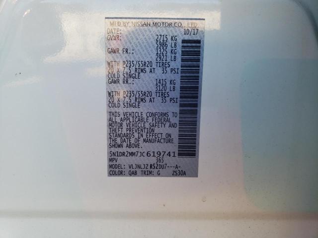 5N1DR2MM7JC619741 Nissan Pathfinder S