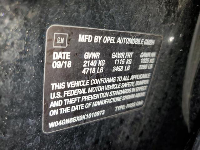 2019 Buick Regal Preferred Ii VIN: W04GN6SX9K1015973 Lot: 66815153