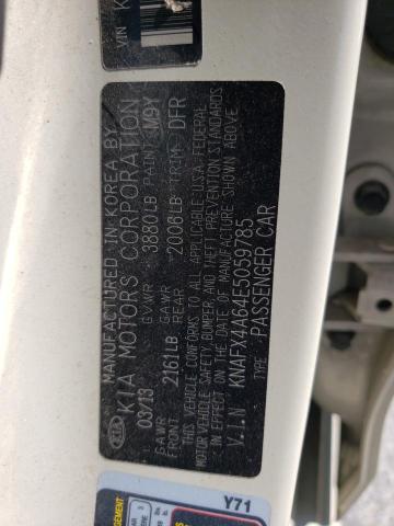 KNAFX4A64E5059785 KIA FORTE LX