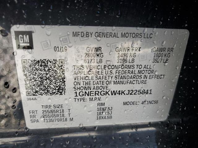 1GNERGKW4KJ225841 Chevrolet Traverse L 10