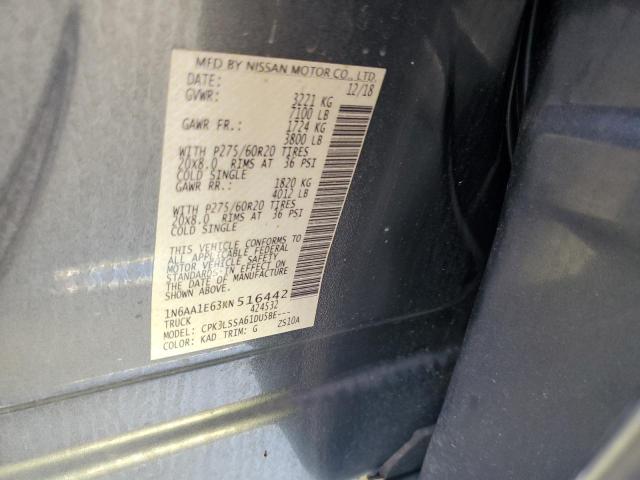2019 NISSAN TITAN PLAT - 1N6AA1E63KN516442