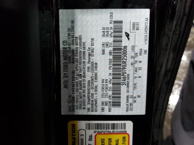 3FA6P0T90JR250006 2018 Ford Fusion Se