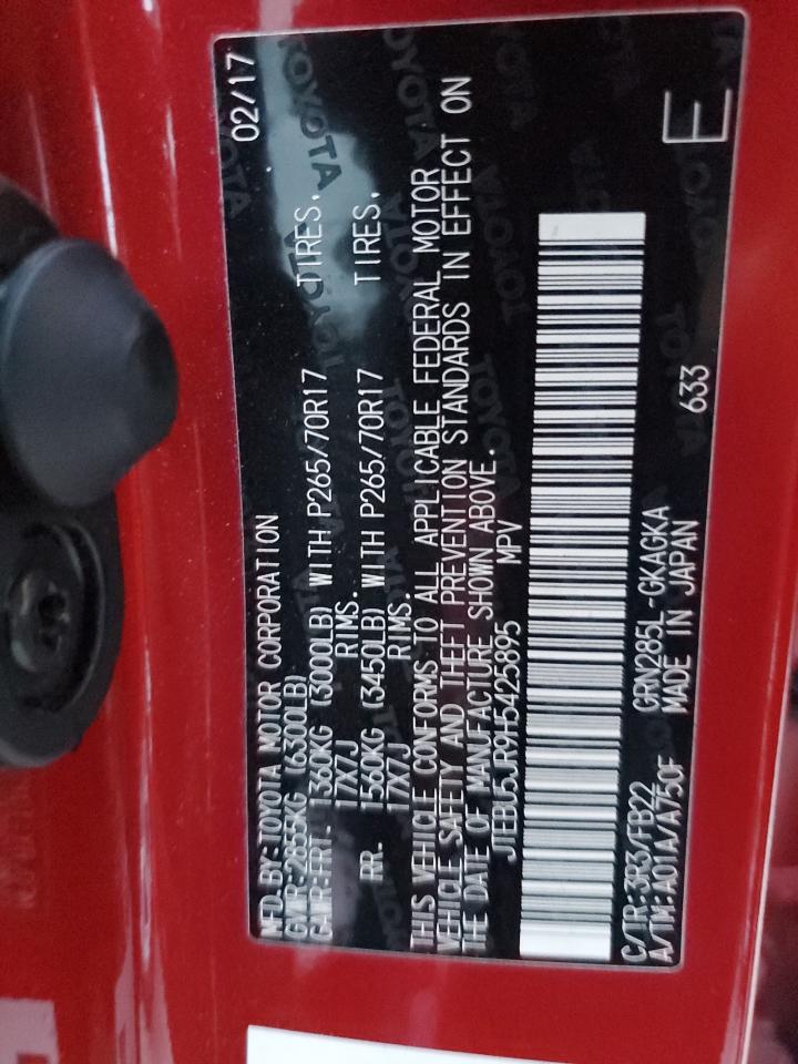 JTEBU5JR9H5425895 TOYOTA 4RUNNER 2017