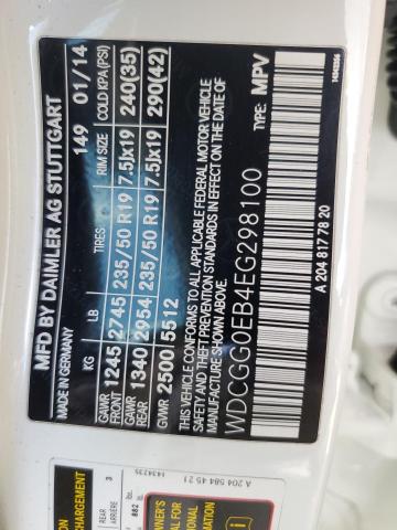 WDCGG0EB4EG298100 Mercedes-Benz Glk 250 Bluetec