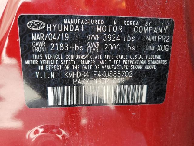 KMHD84LF4KU885702 Hyundai Elantra SE 13