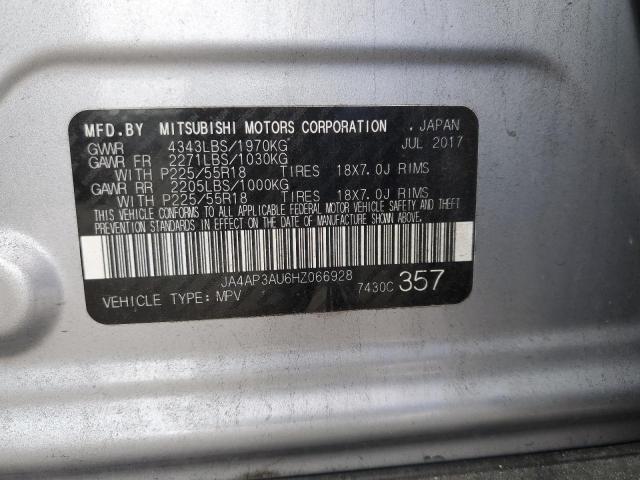 JA4AP3AU6HZ066928 Mitsubishi Outlander Sport Es