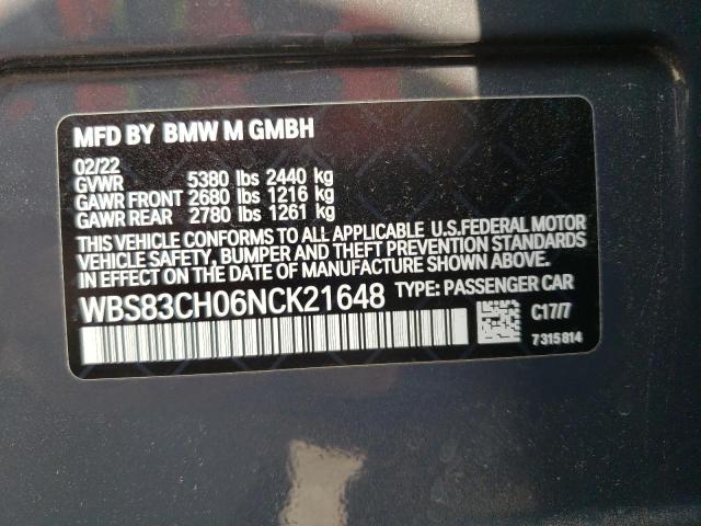 WBS83CH06NCK21648 2022 BMW M5, photo no. 12