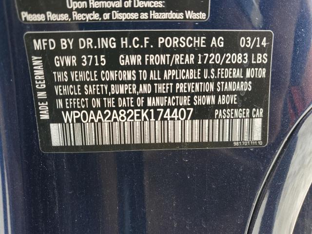 WP0AA2A82EK174407 Porsche Cayman