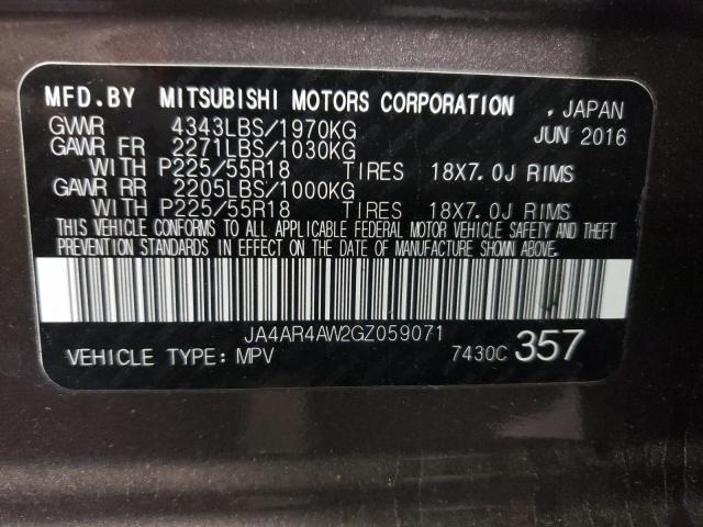 JA4AR4AW2GZ059071 Mitsubishi Outlander Sport Sel