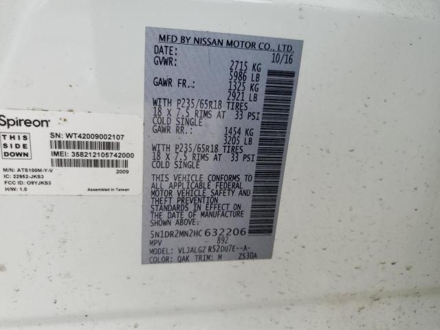 5N1DR2MN2HC632206 Nissan Pathfinder S