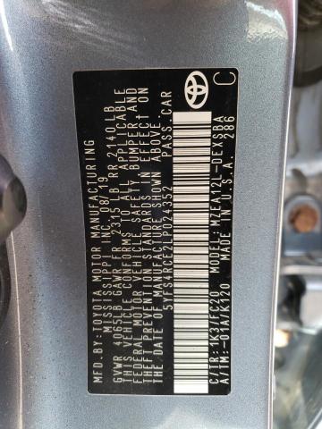 2020 TOYOTA COROLLA SE - 5YFS4RCE2LP024352