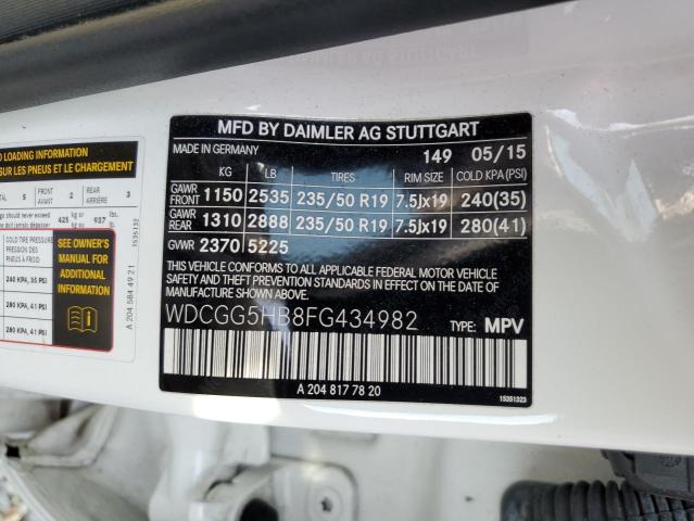 WDCGG5HB8FG434982 Mercedes-Benz GLK 350